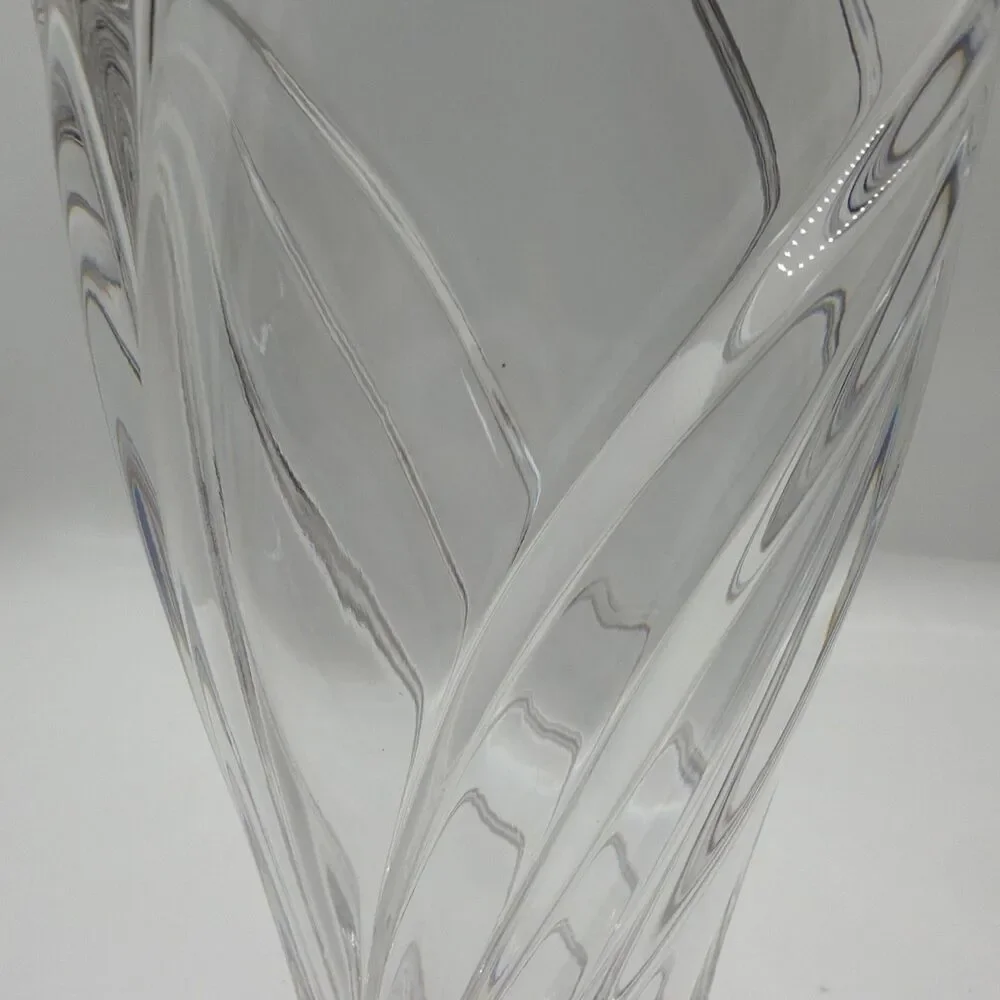 vintage lenox heavy crystal vase arctic bloom 8